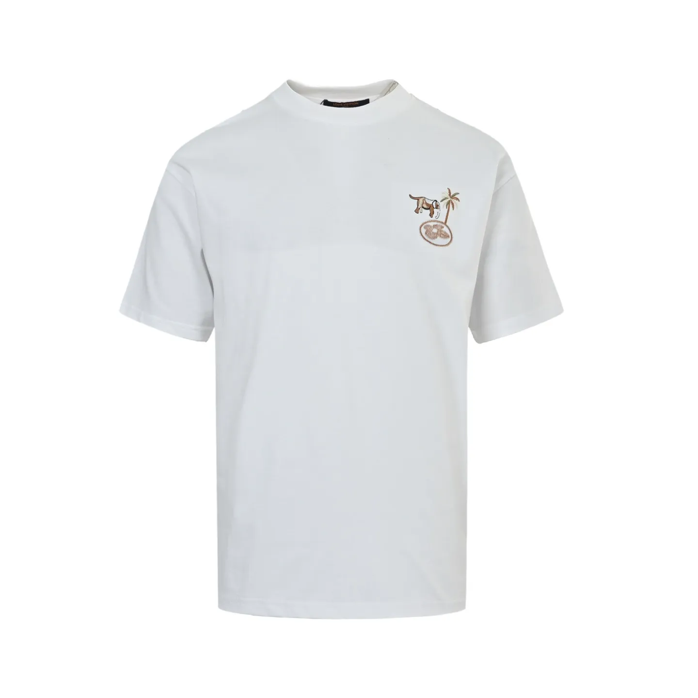 Louis Vuitton/Louis Vuitton 26ss zoo embroidered short sleeves